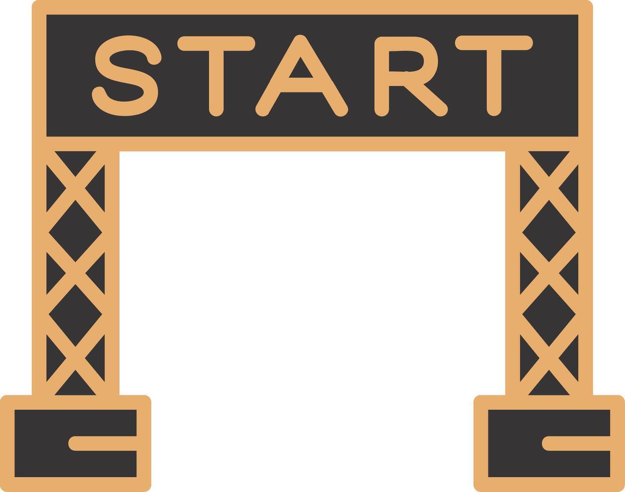 Start Linie Vektor Symbol