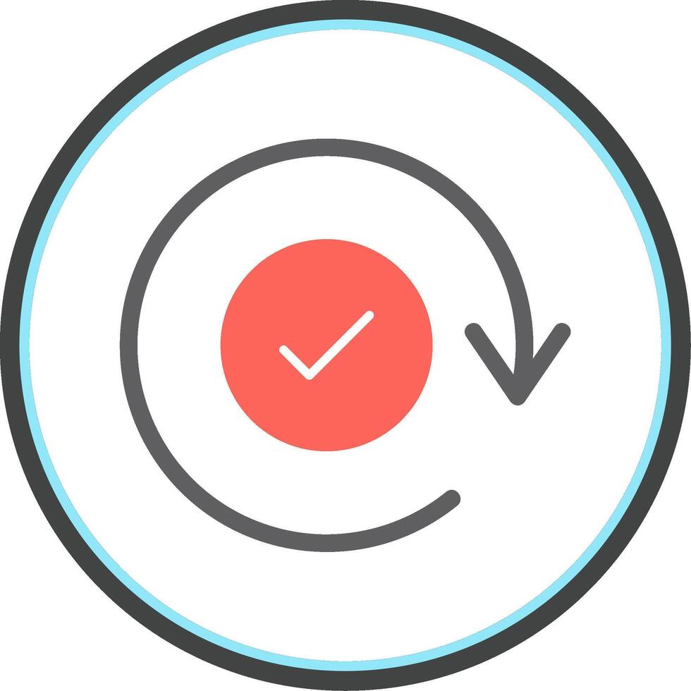 uppdatering platt cirkel ikon vektor