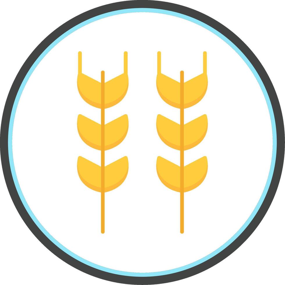 Weizen eben Kreis Symbol vektor