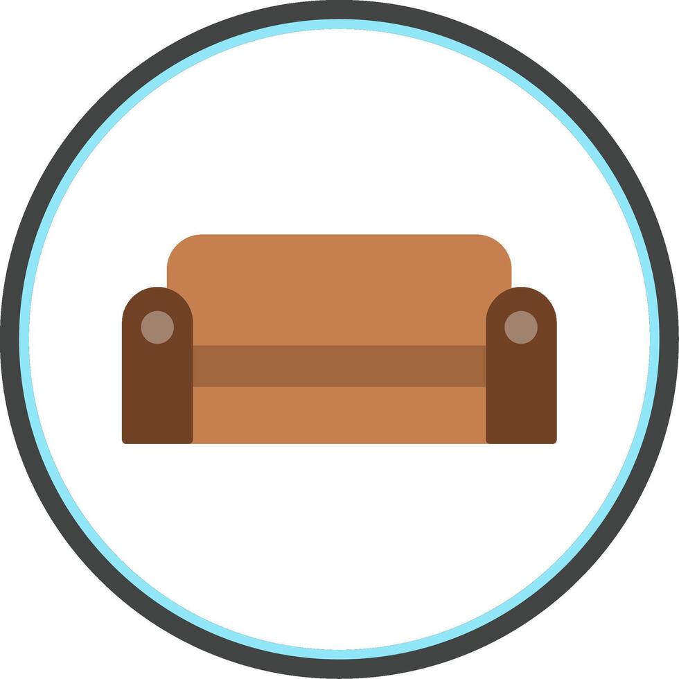 Sofa eben Kreis Symbol vektor