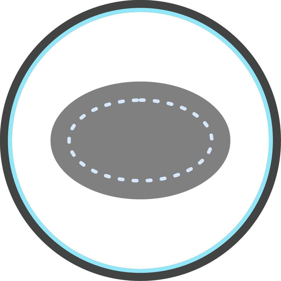 Oval eben Kreis Symbol vektor