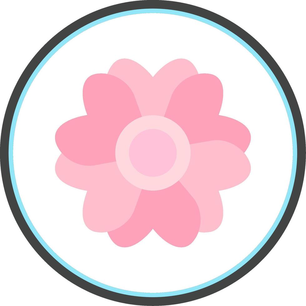 Sakura eben Kreis Symbol vektor