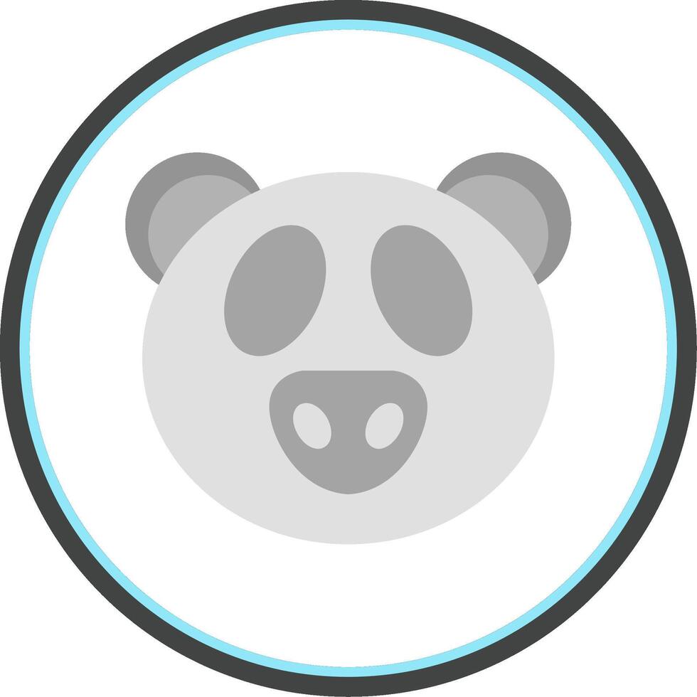 Panda eben Kreis Symbol vektor