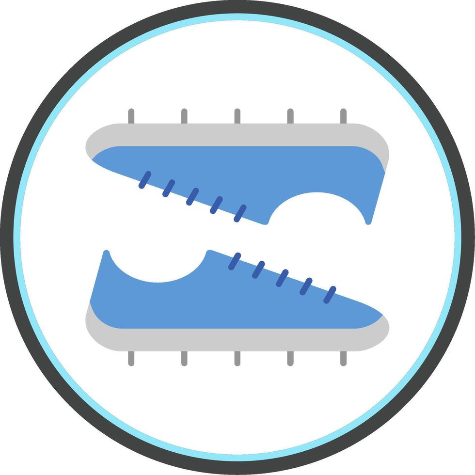 Fußball Stiefel eben Kreis Symbol vektor