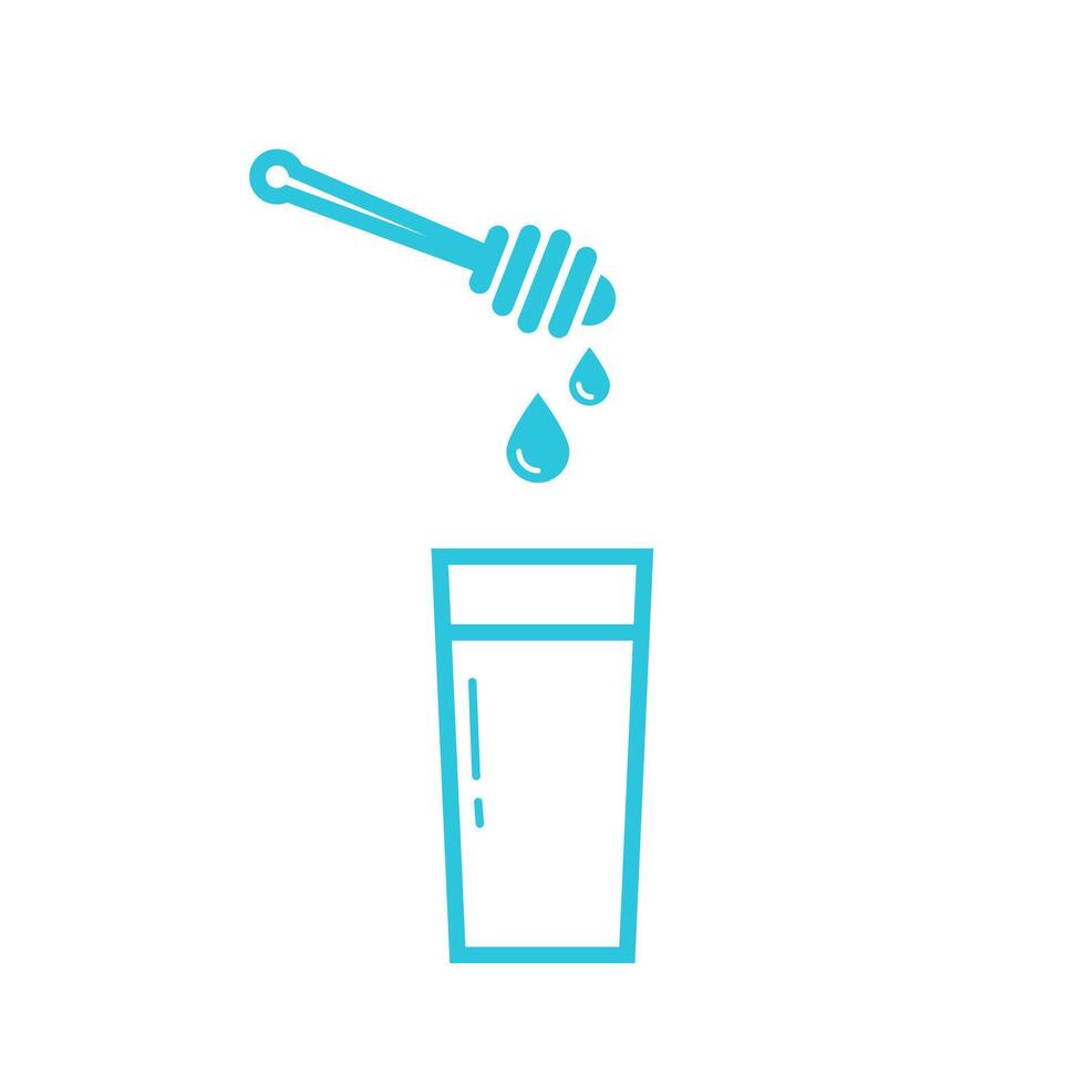 mjölk och honung. från blå ikon uppsättning. vektor