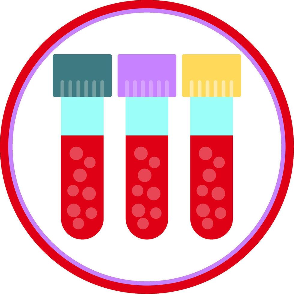 blod testa platt cirkel ikon vektor