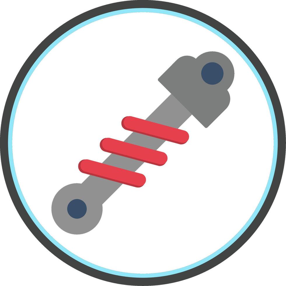 chock absorbator platt cirkel ikon vektor