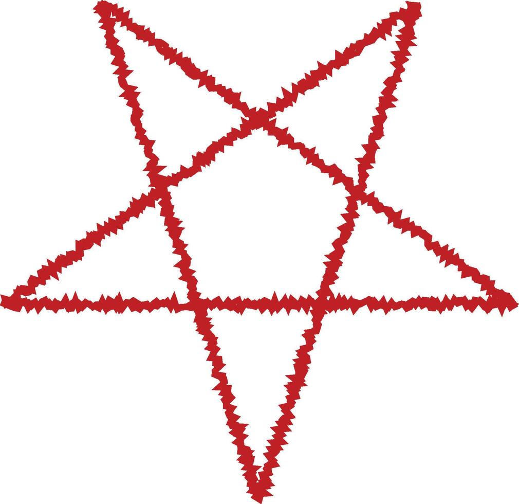 helvetisk pentagram röd vektor