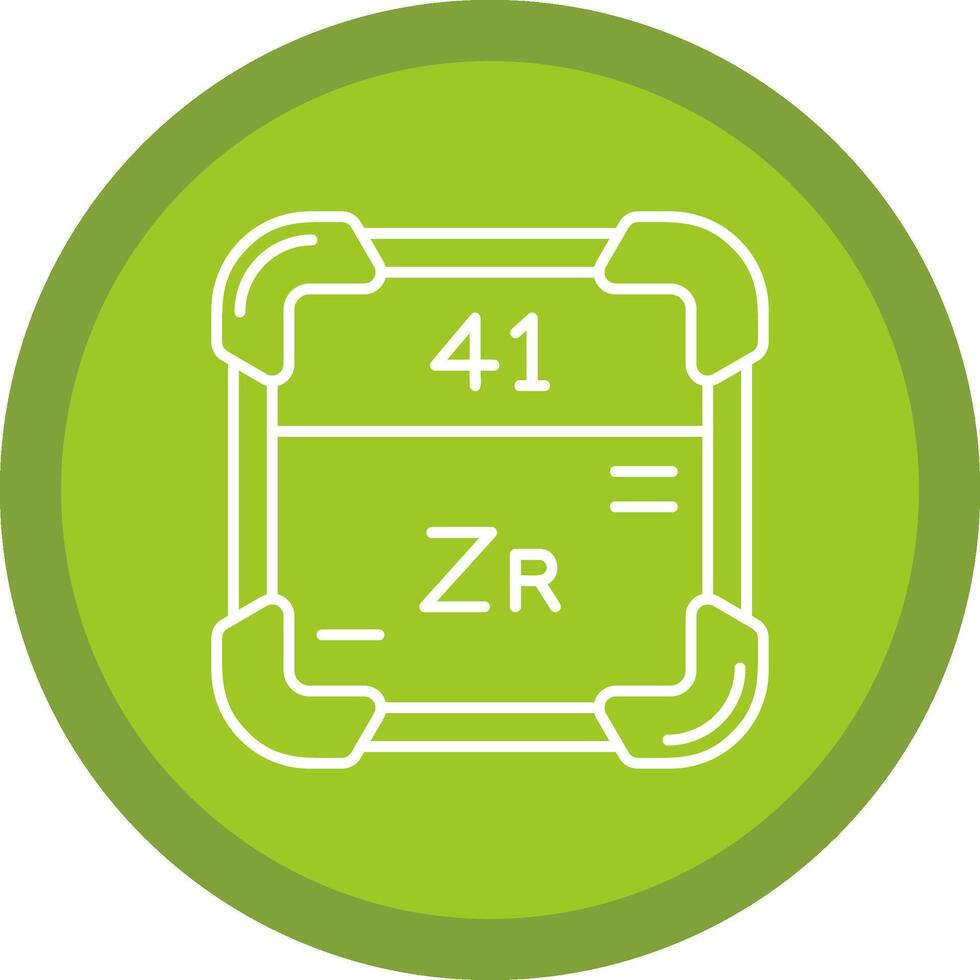 zirkonium platt cirkel Flerfärgad design ikon vektor