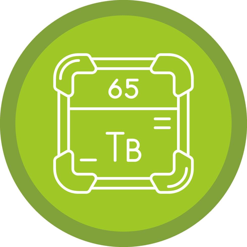 Terbium eben Kreis Mehrfarbig Design Symbol vektor