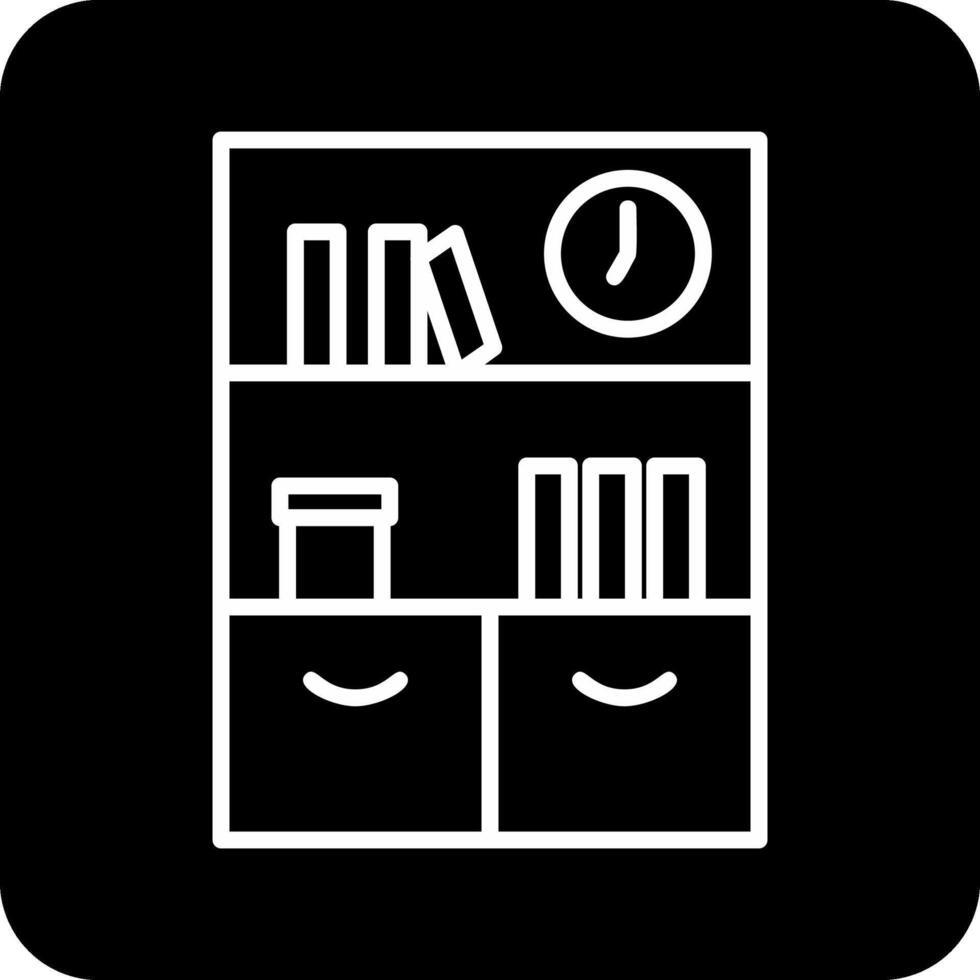 Bücherregal-Vektorsymbol vektor