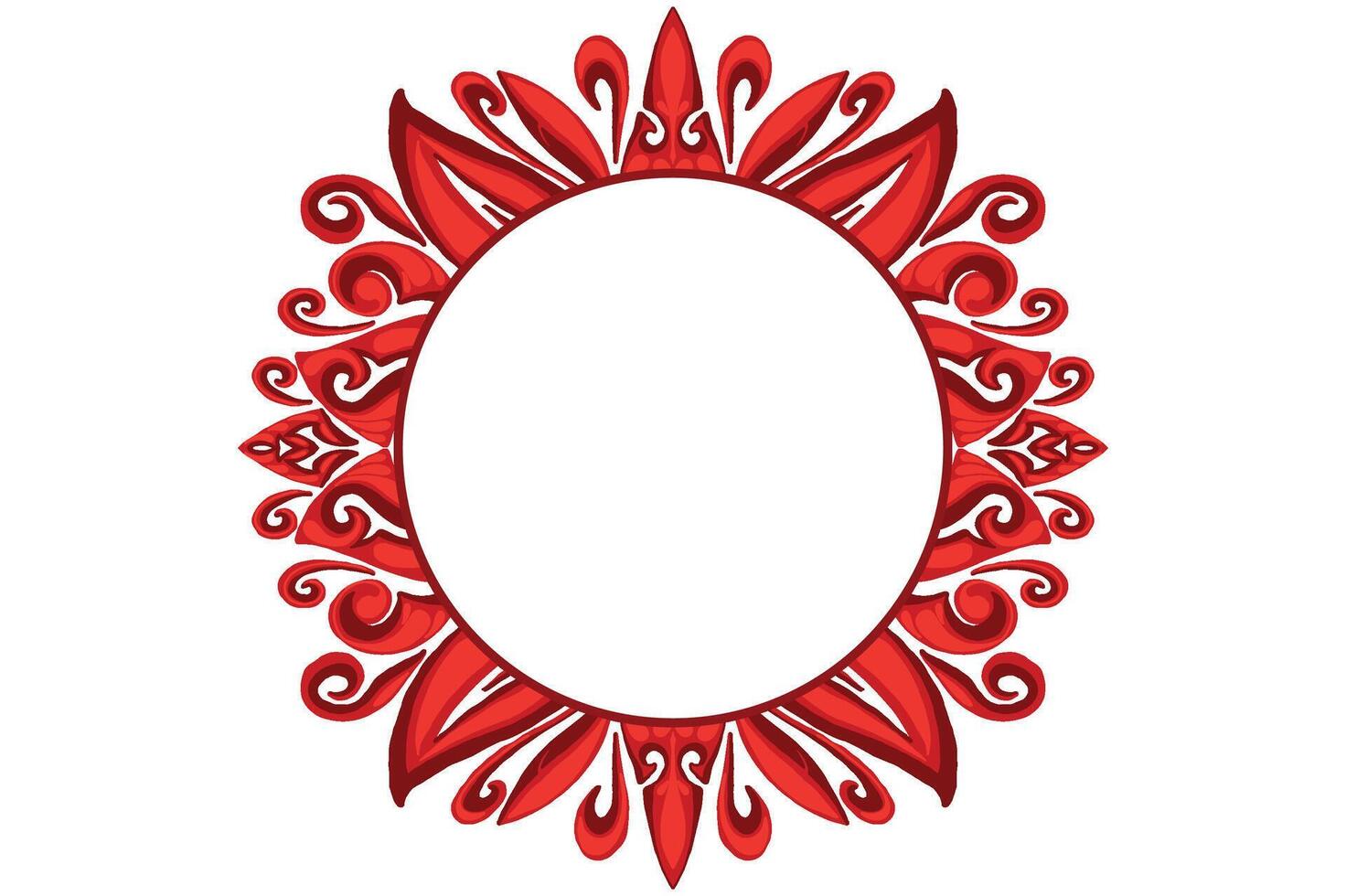 rot Orament Rahmen Rand Vektor zum Dekoration Design