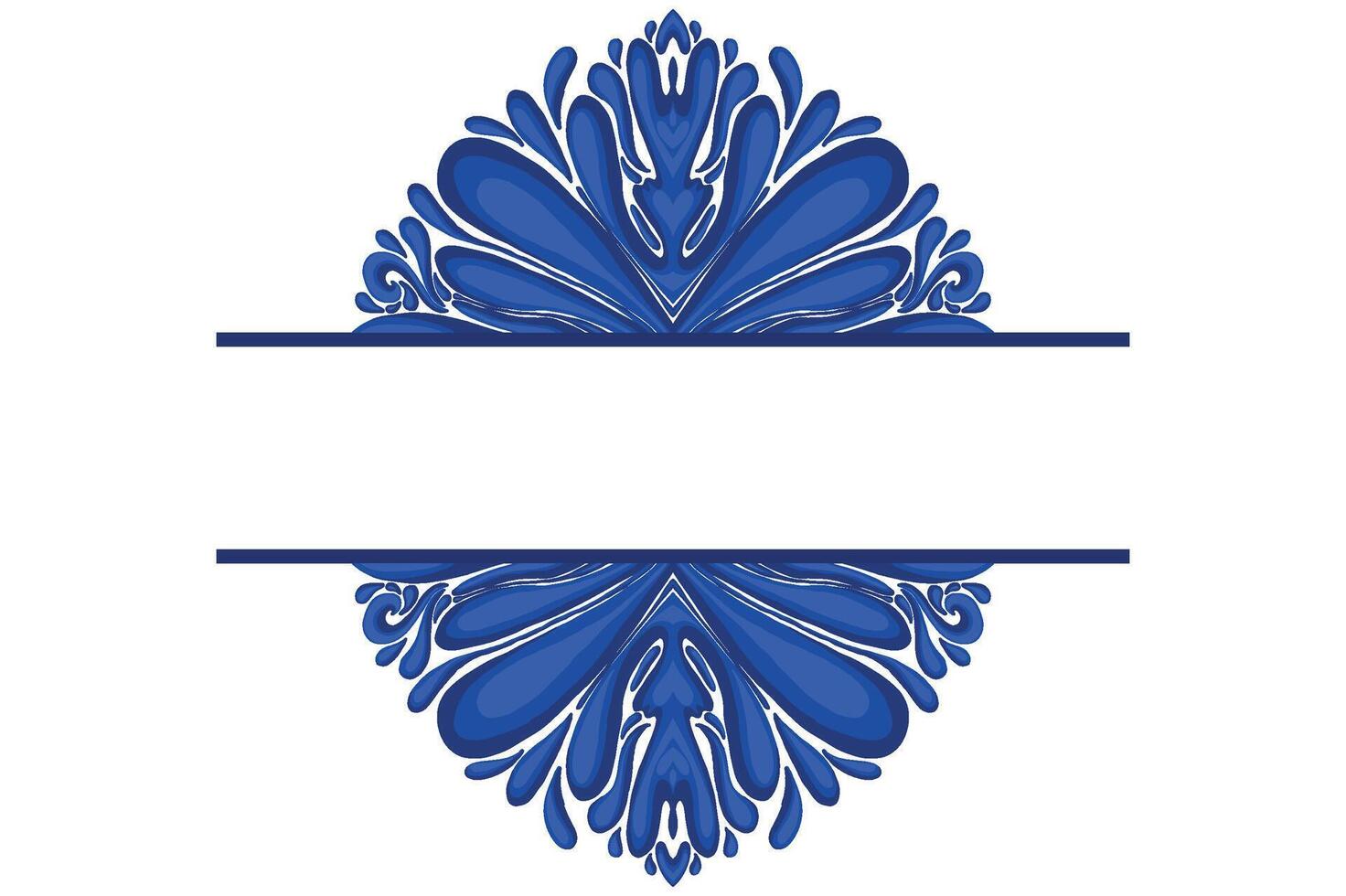 Blau Ornament Rahmen Rand Vektor Design zum dekorativ Element
