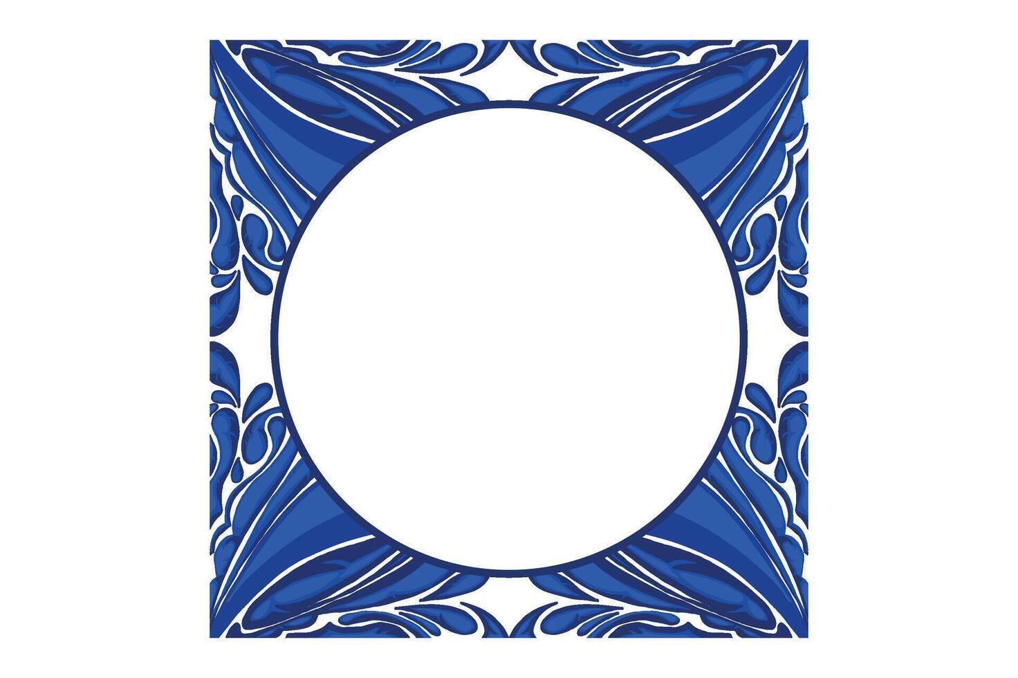 Blau Ornament Rahmen Rand Vektor Design zum dekorativ Element