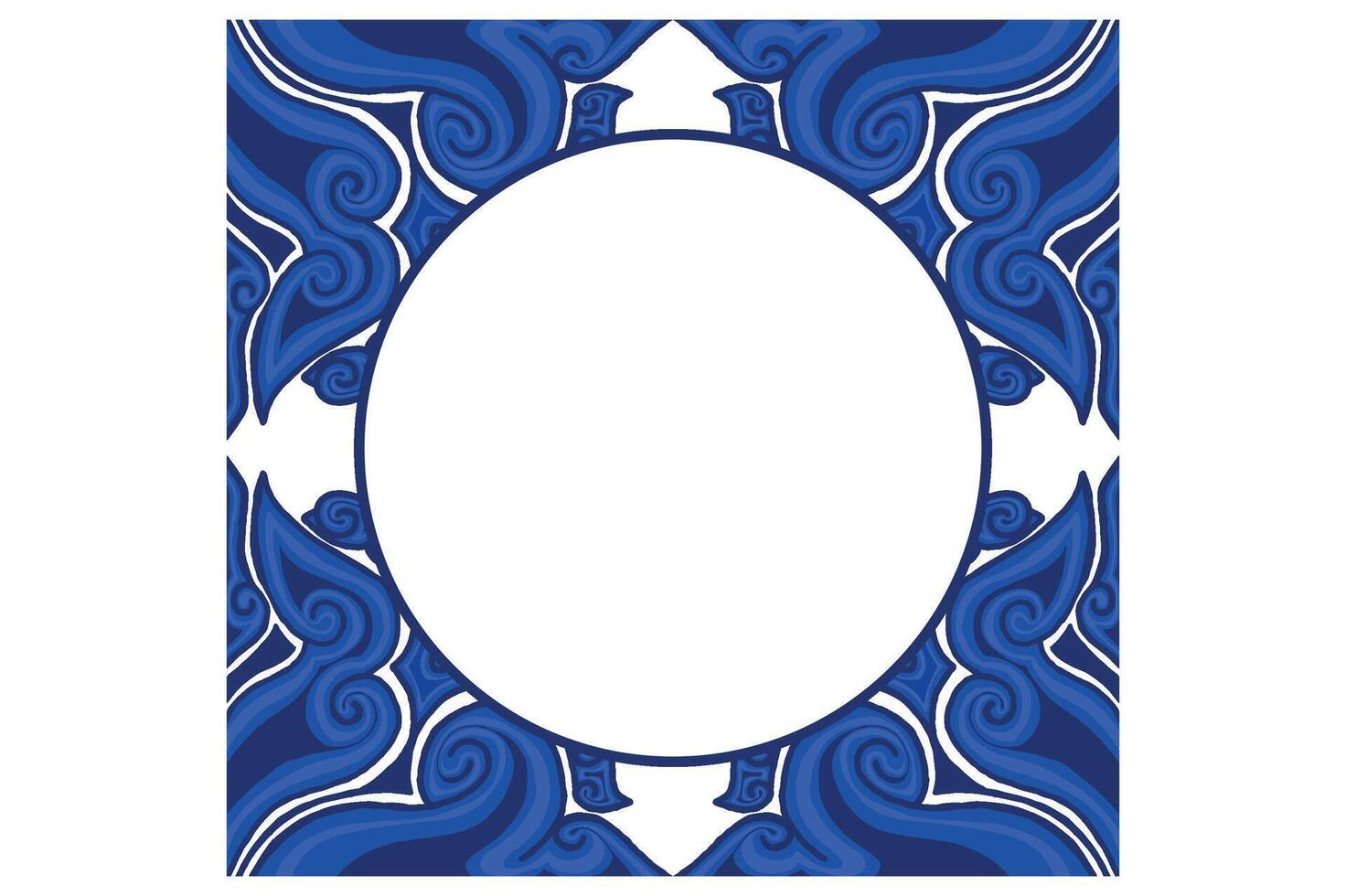 Blau Ornament Rahmen Rand Vektor Design zum dekorativ Element