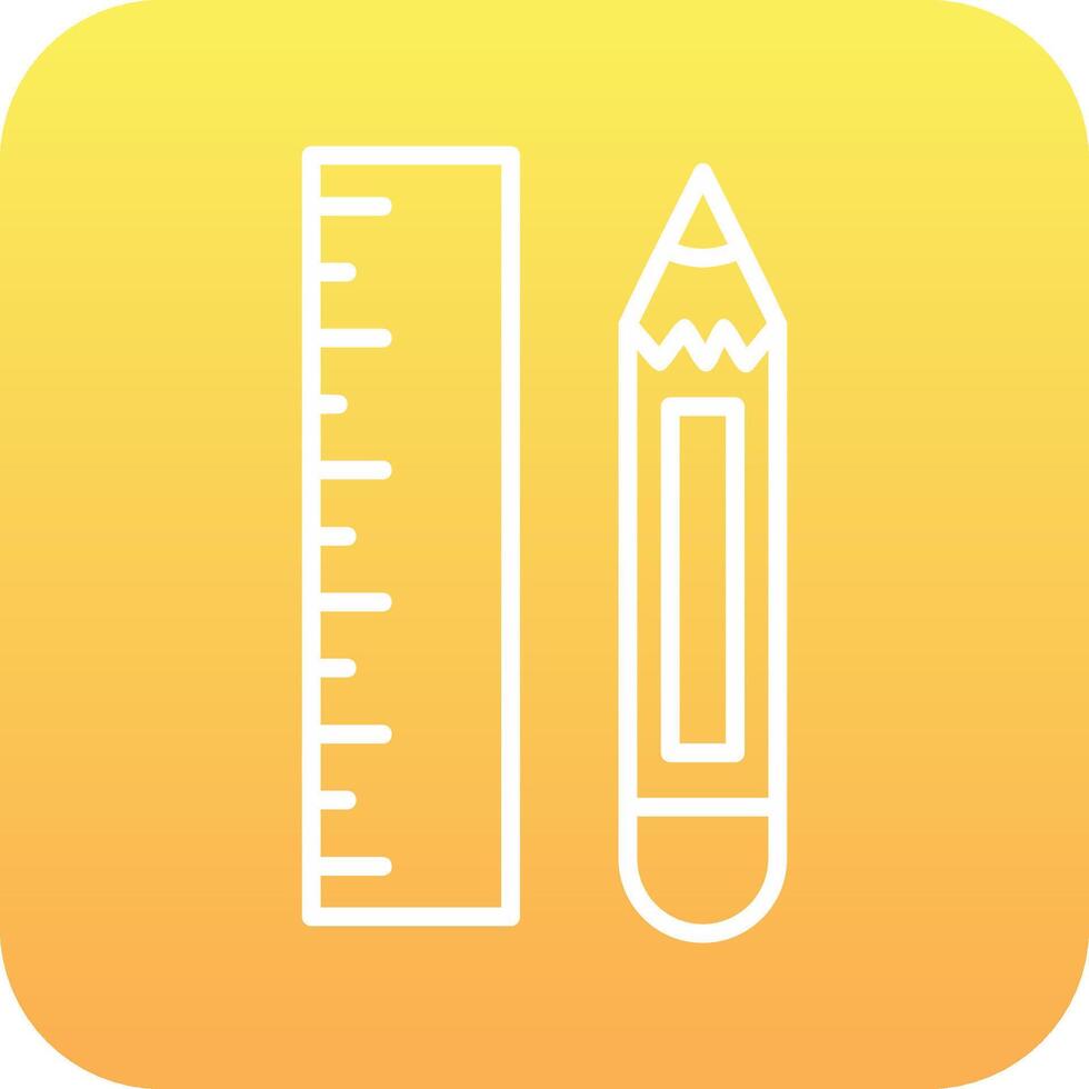 Vektorsymbol für Bleistift und Lineal vektor