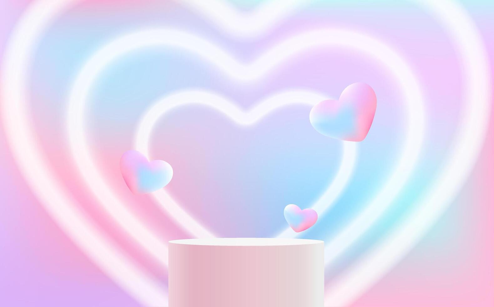 hjärta bakgrund i pastell Färg för valentine kort design vektor