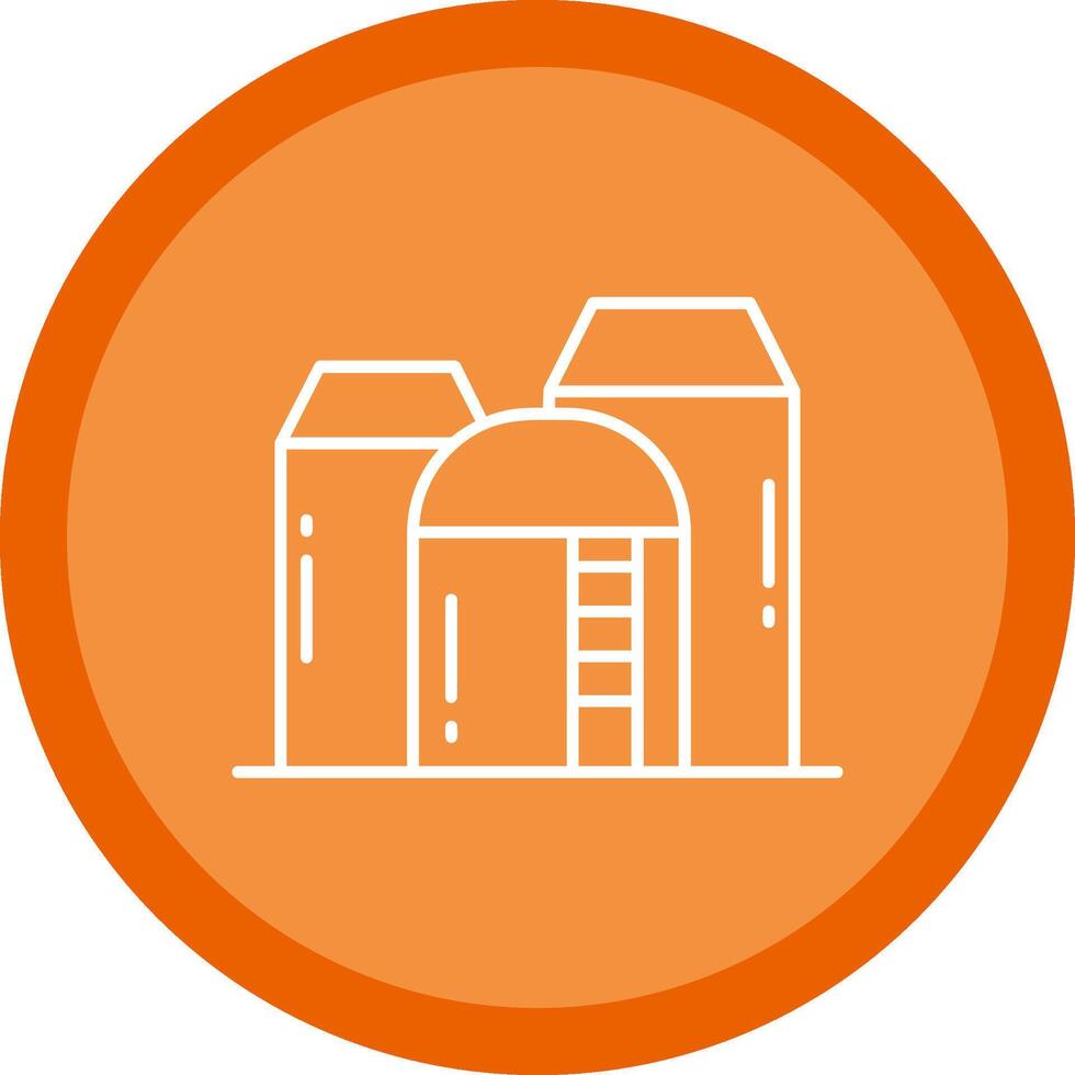 Silo eben Kreis Mehrfarbig Design Symbol vektor