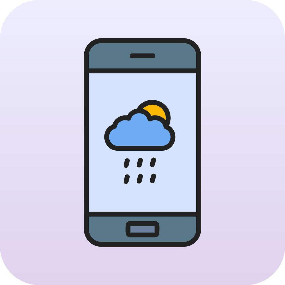 Wetter-App-Vektorsymbol vektor