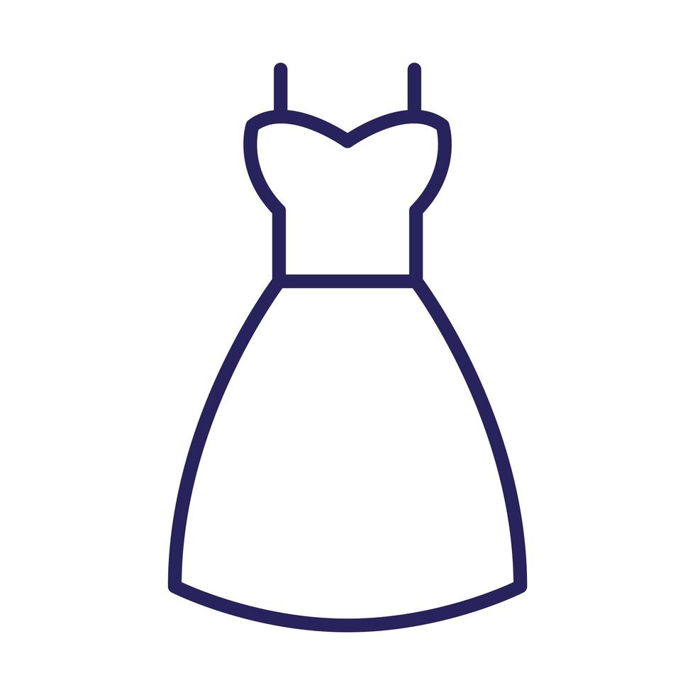 kvinnlig klänning isolerade ikon vektor