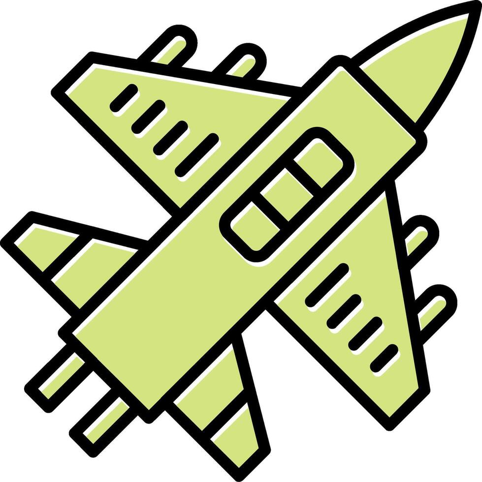 Militär- Flugzeug Vektor Symbol