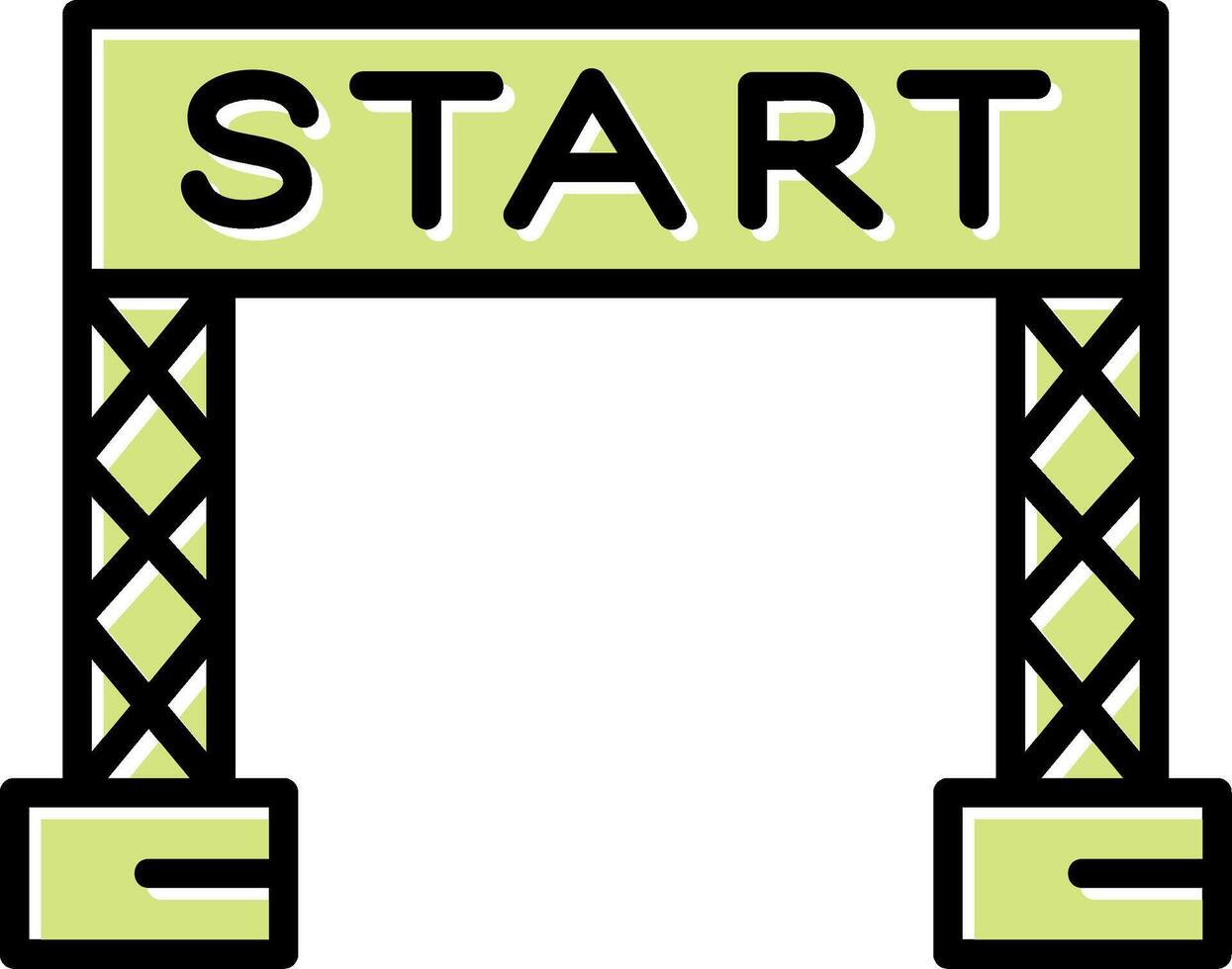 Start Linie Vektor Symbol