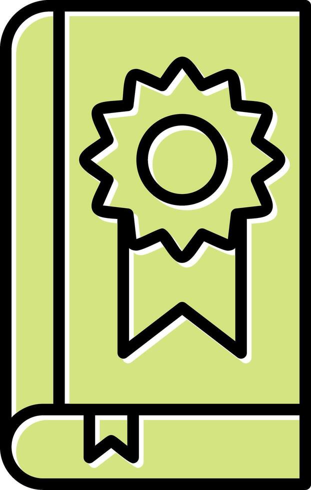 Buch Medaille Vektor Symbol