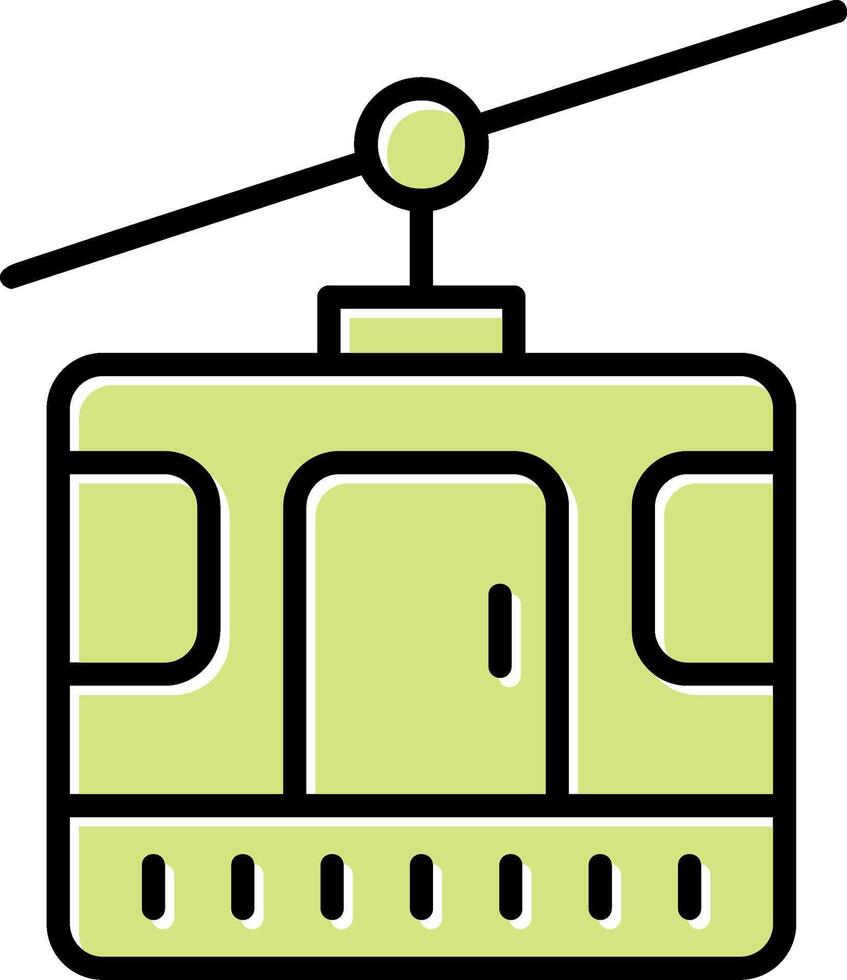 kabel- bil stuga vektor ikon