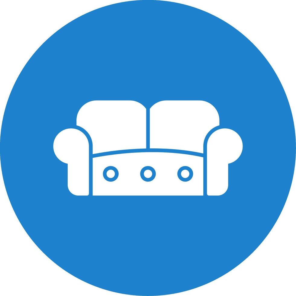 Sofa Glyphe Kreis Symbol vektor