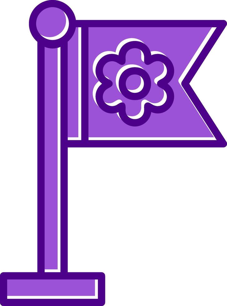 Sakura Flagge Vektor Symbol