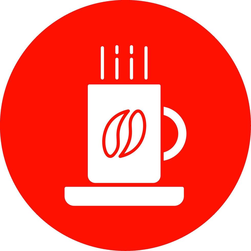 Kaffee Becher Glyphe Kreis Symbol vektor