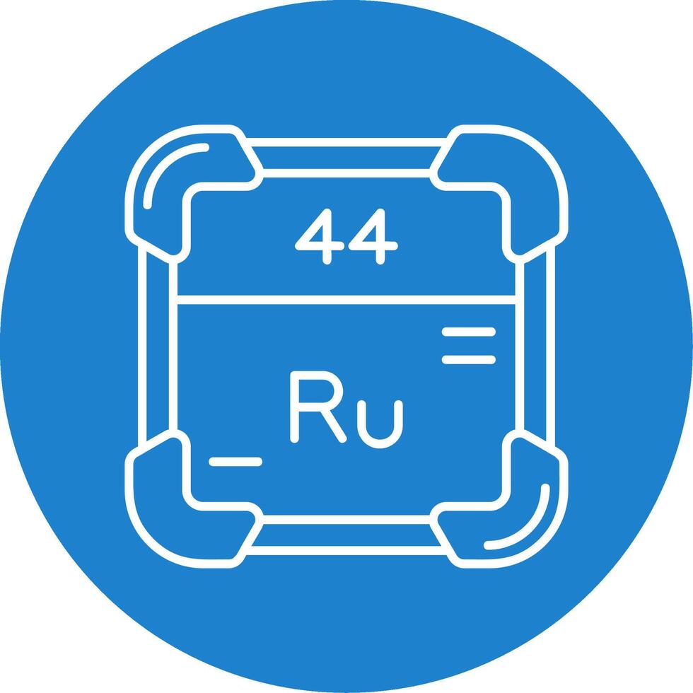 Ruthenium linear Kreis Mehrfarbig Design Symbol vektor