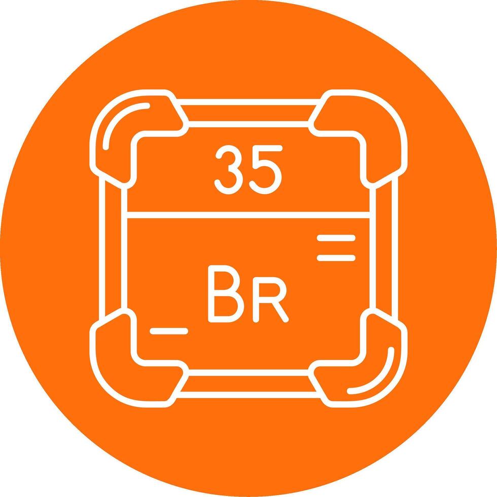 brom linjär cirkel Flerfärgad design ikon vektor