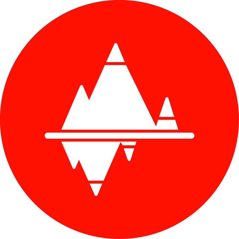 Gletscher Glyphe Kreis Symbol vektor