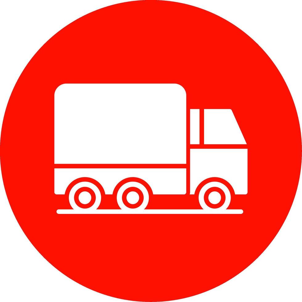 LKW Glyphe Kreis Symbol vektor