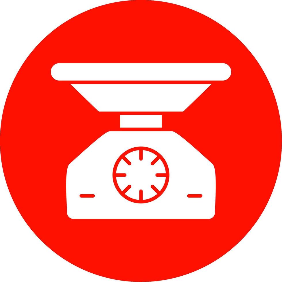 Gewichtswaage Glyphen-Kreis-Symbol vektor