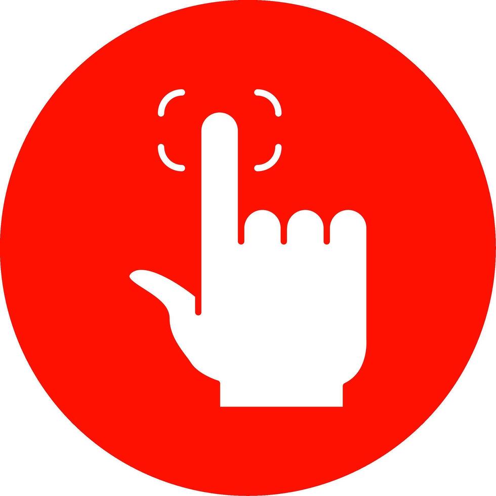 Finger drucken Glyphe Kreis Symbol vektor