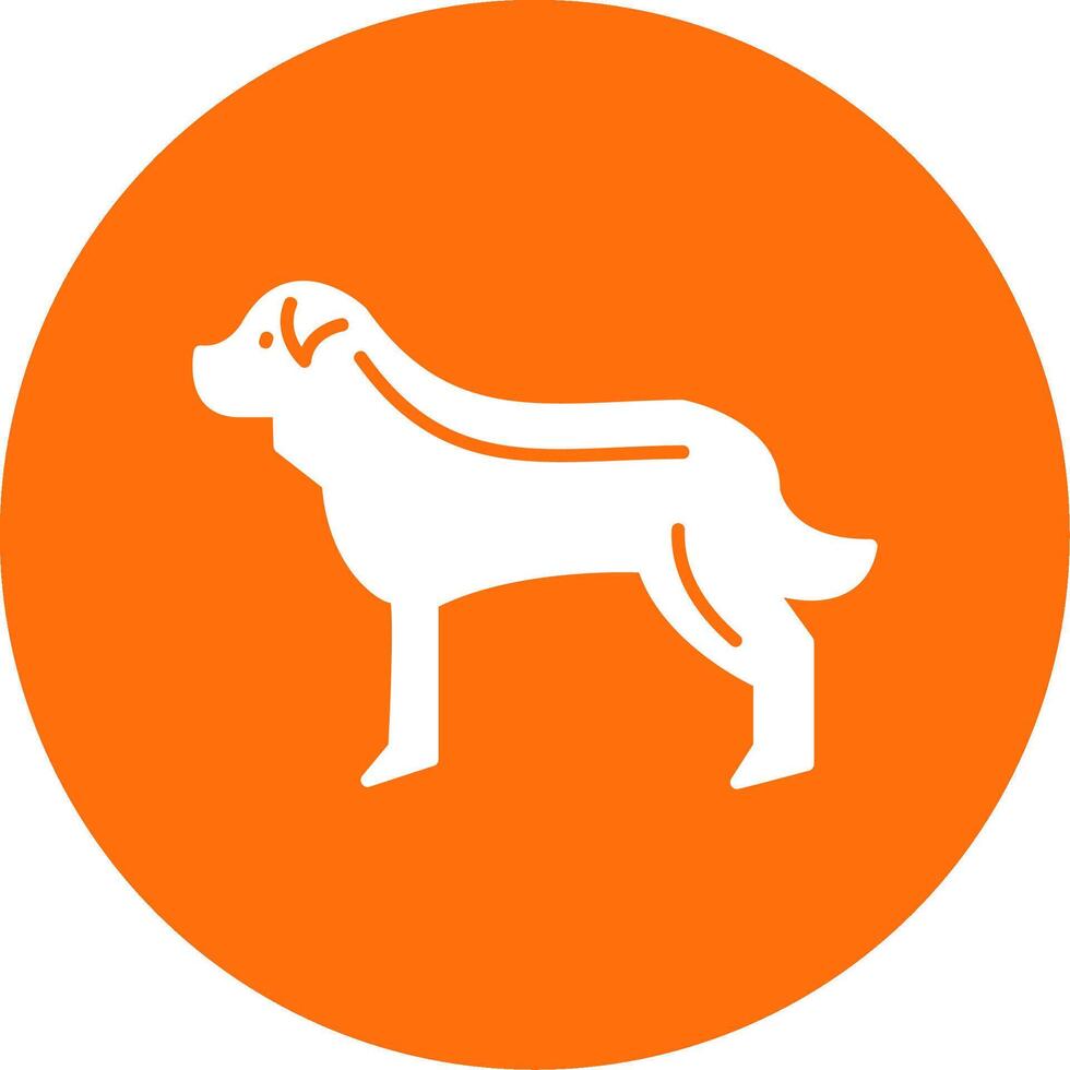 Hund Glyphe Kreis Symbol vektor