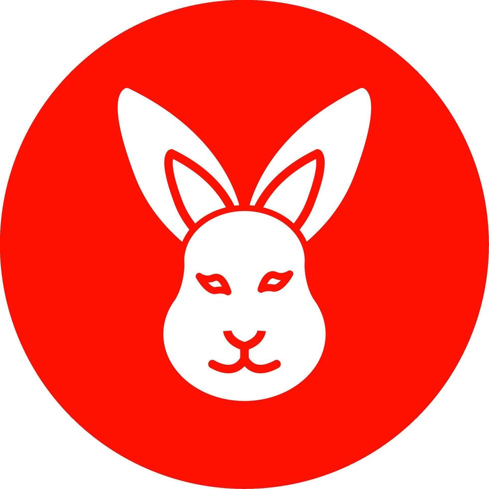 Hase Glyphe Kreis Symbol vektor