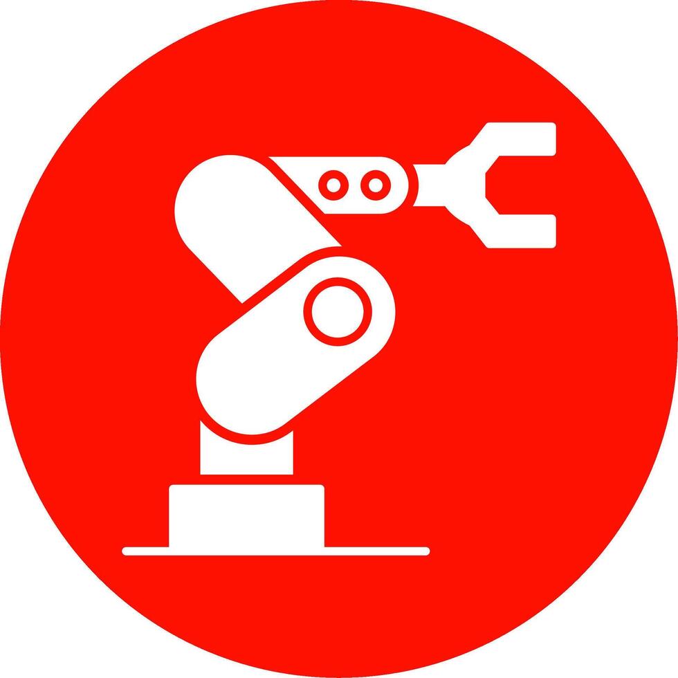 industriell Roboter Glyphe Kreis Symbol vektor