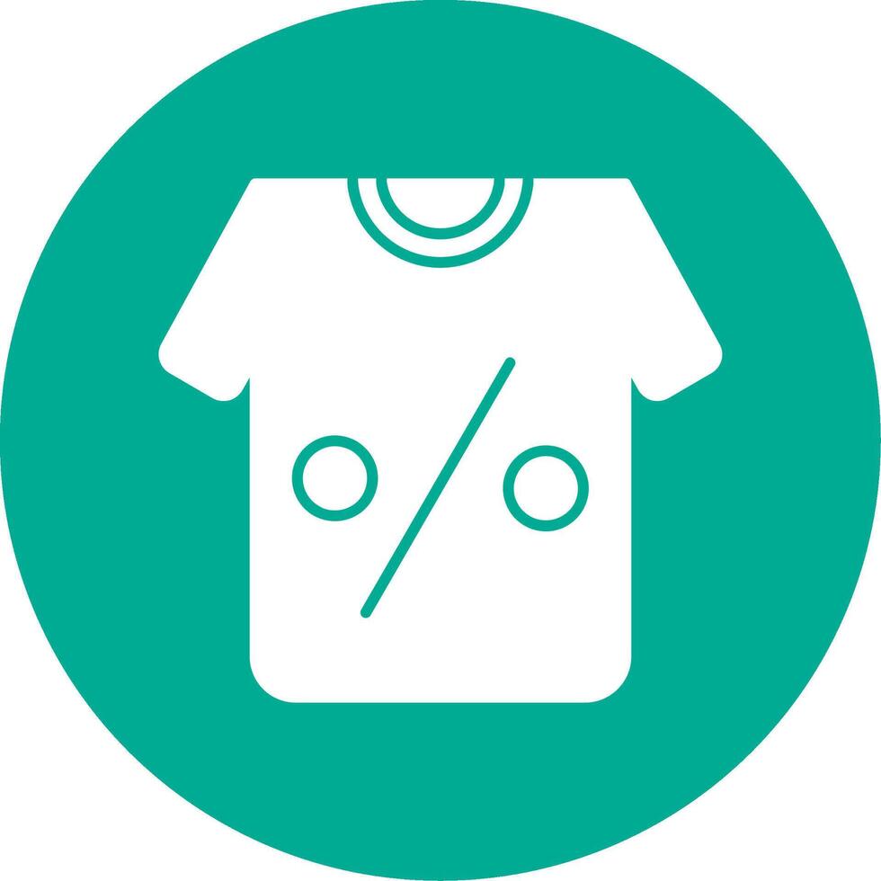 T-Shirt-Glyphe-Kreis-Symbol vektor