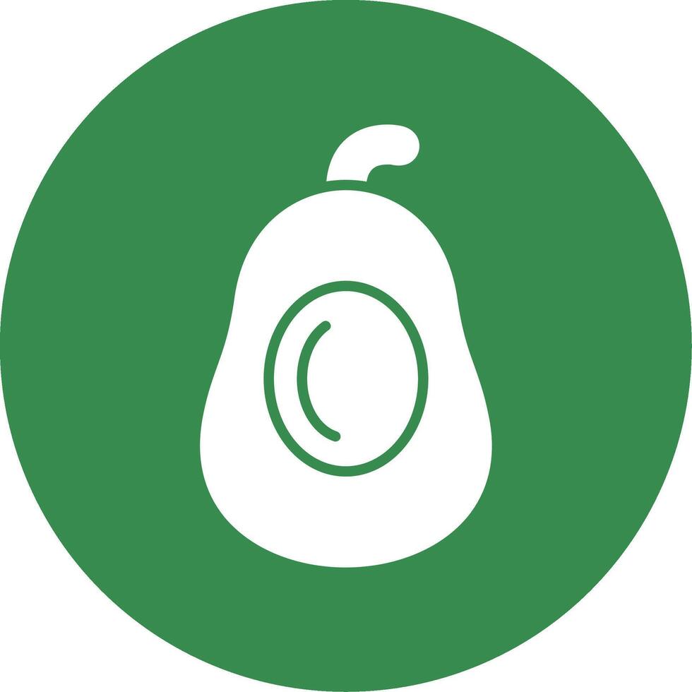 Avocados Glyphe Kreis Symbol vektor