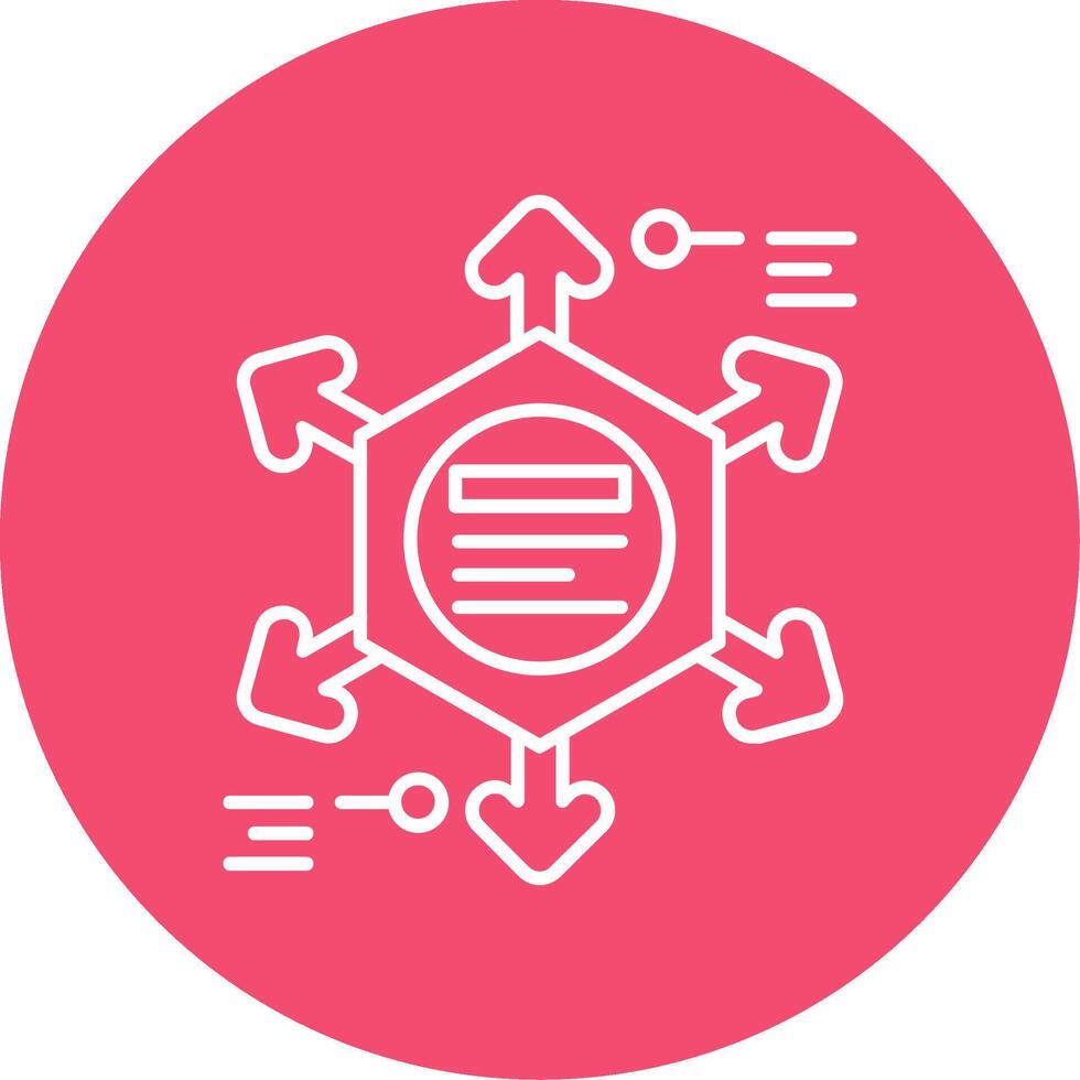 diagram linjär cirkel Flerfärgad design ikon vektor