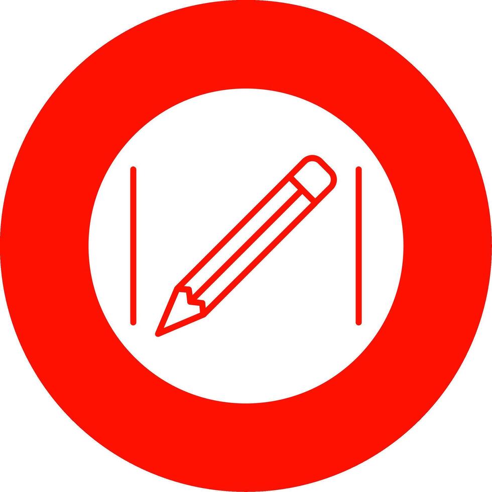 Bleistift-Glyphe-Kreis-Symbol vektor