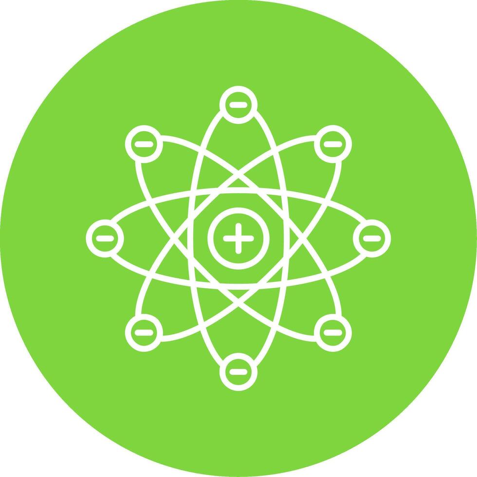 atom linjär cirkel Flerfärgad design ikon vektor