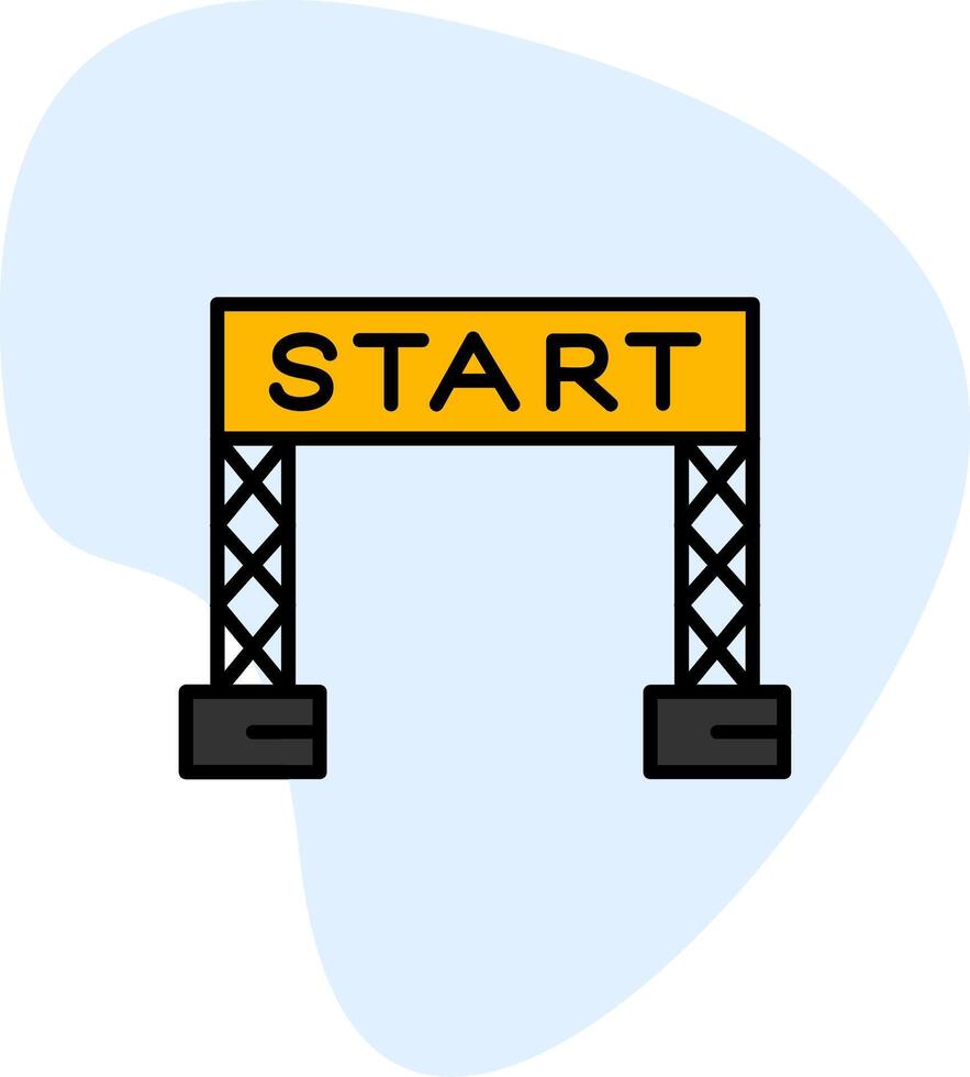 Start Linie Vektor Symbol