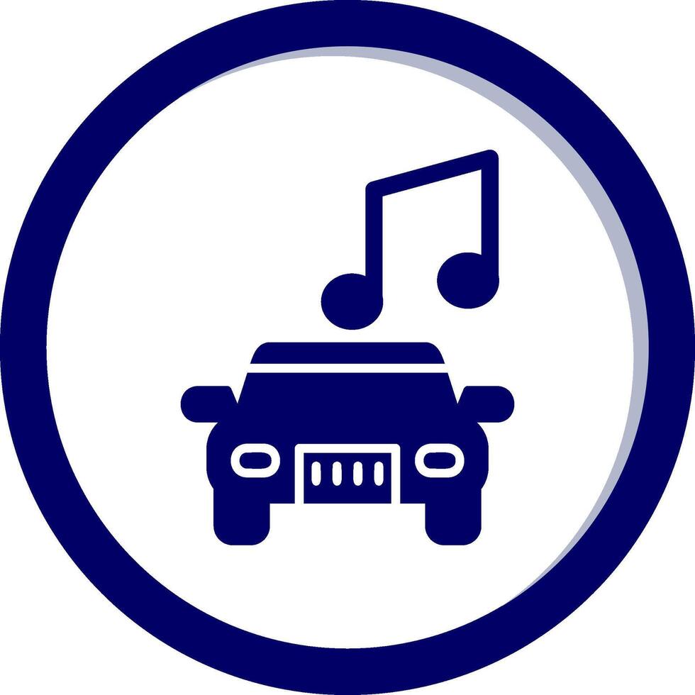 Auto Musik- Vektor Symbol