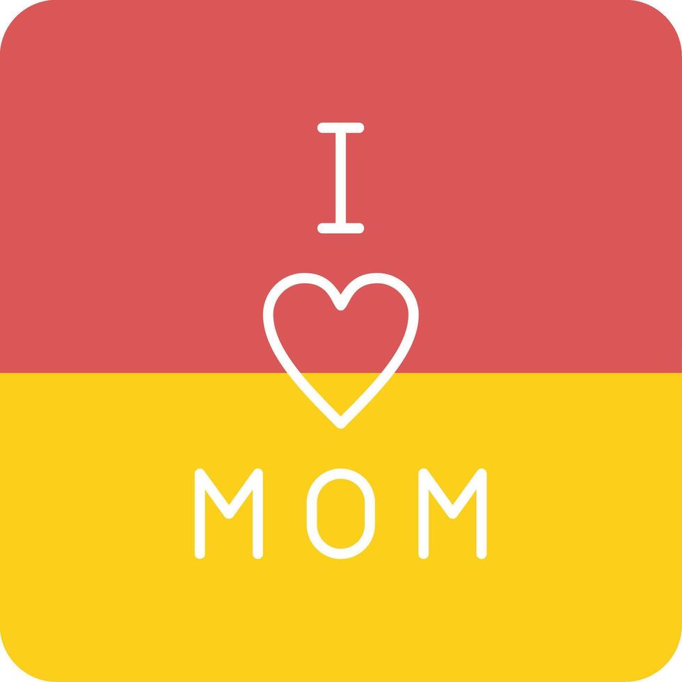 ich Liebe Mama Vektor Symbol