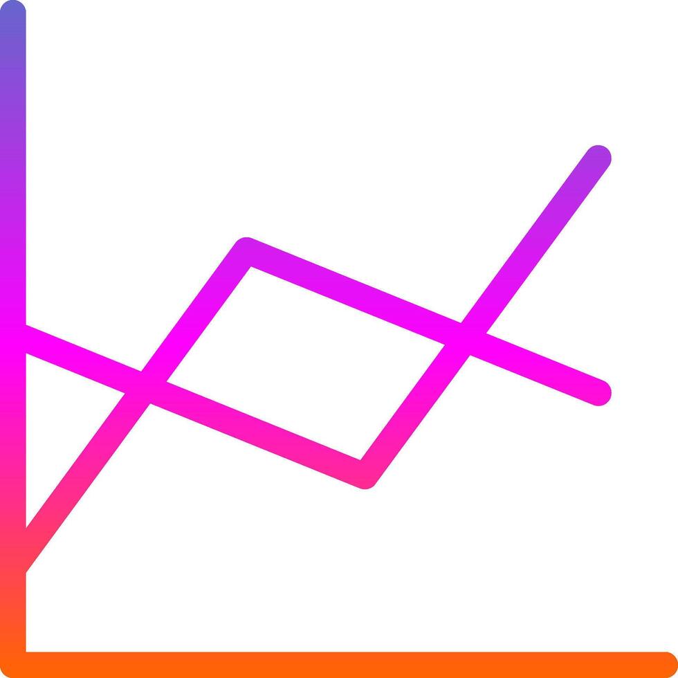 Linie Diagramm Glyphe Gradient Symbol vektor