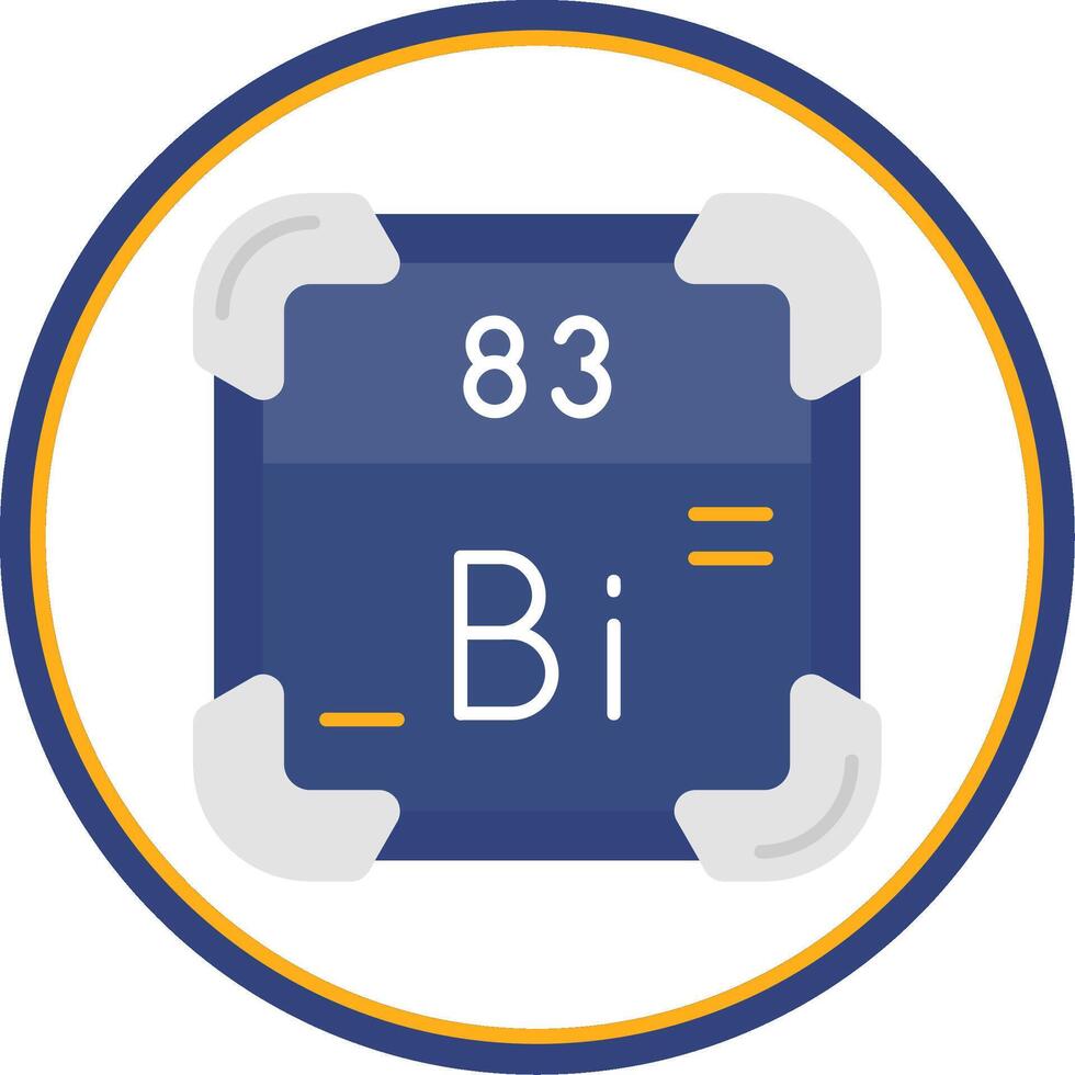 vismut platt cirkel uni ikon vektor